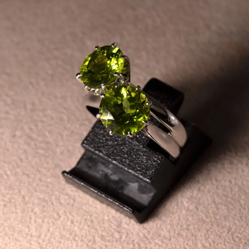 Bague toi & moi péridots