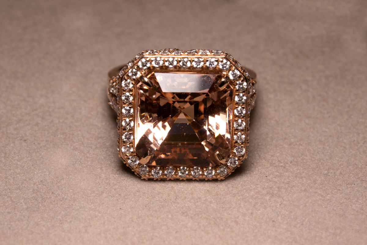 Bague En Argent Massif Avec Morganite 1 Ct – Pierre Rose Naturelle – Neuf Sans Emballage