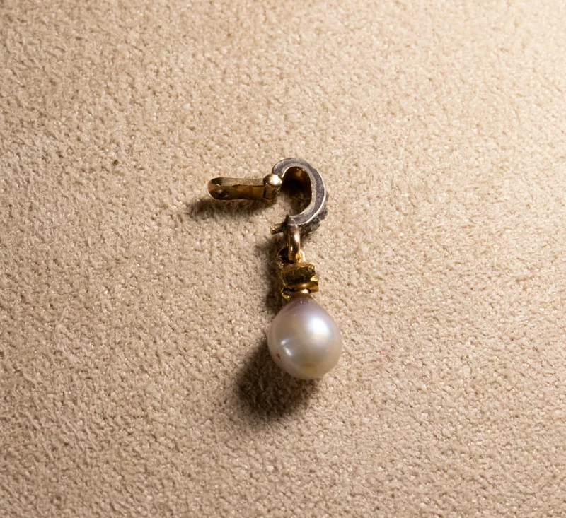 Pendentif perle fine rosée