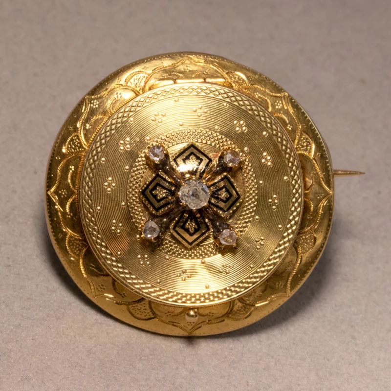Broche Napoléon III à compartiment